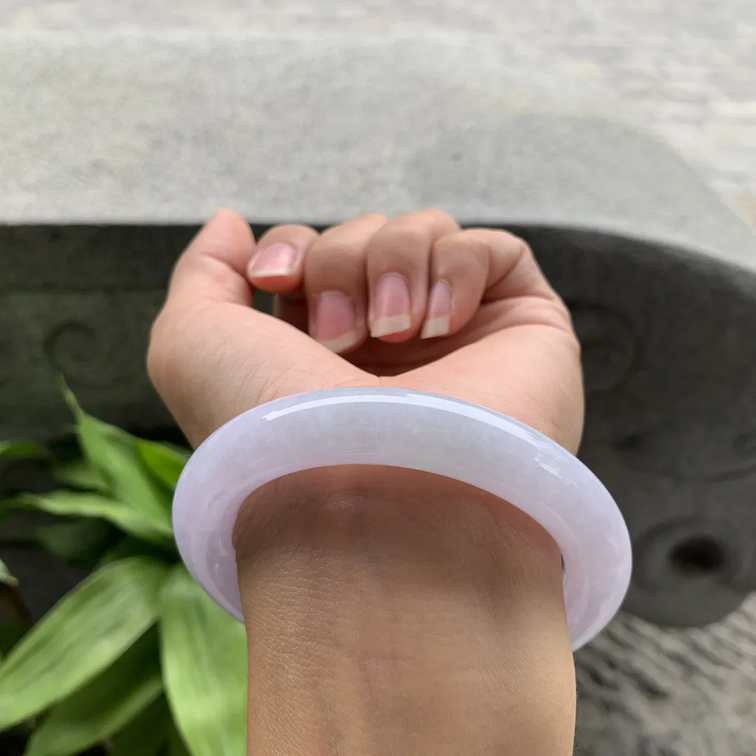 圈口 55.7-10.8【粉紫圆条手镯】圆条55 56可戴