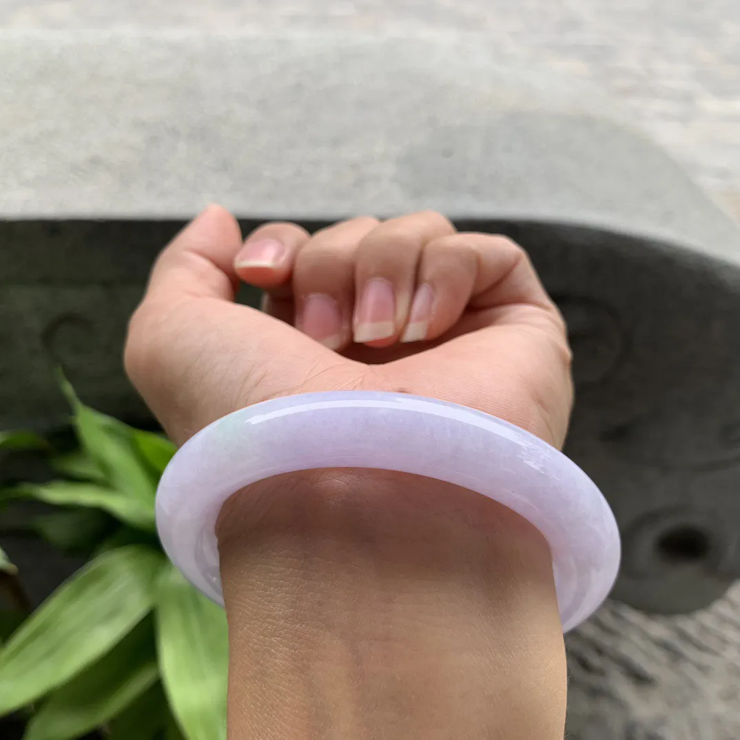 圈口 55.7-10.8【粉紫圆条手镯】圆条55 56可戴