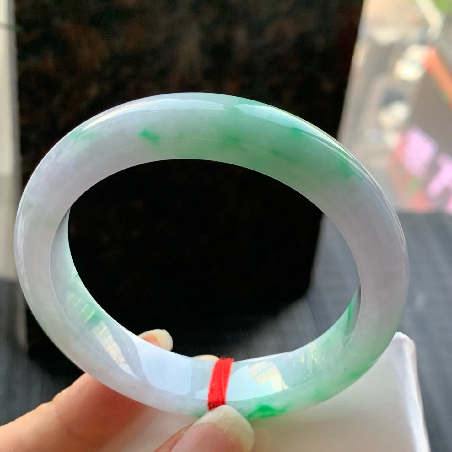 正圈冰糯春彩 无瑕 尺寸:55.2/12/8.2 超美