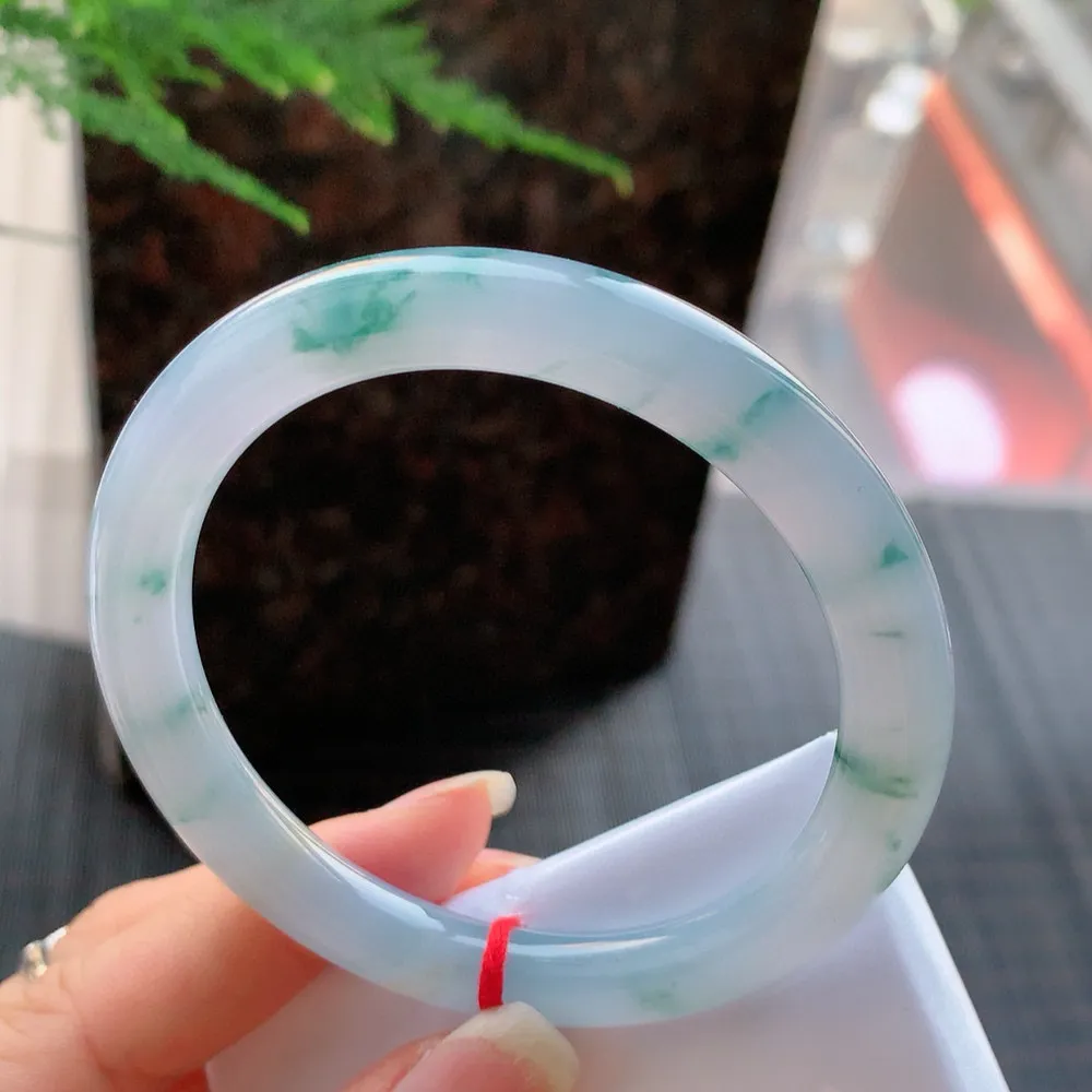 圆条高冰紫飘花 无瑕 尺寸:56.3/8.1 种色兼备