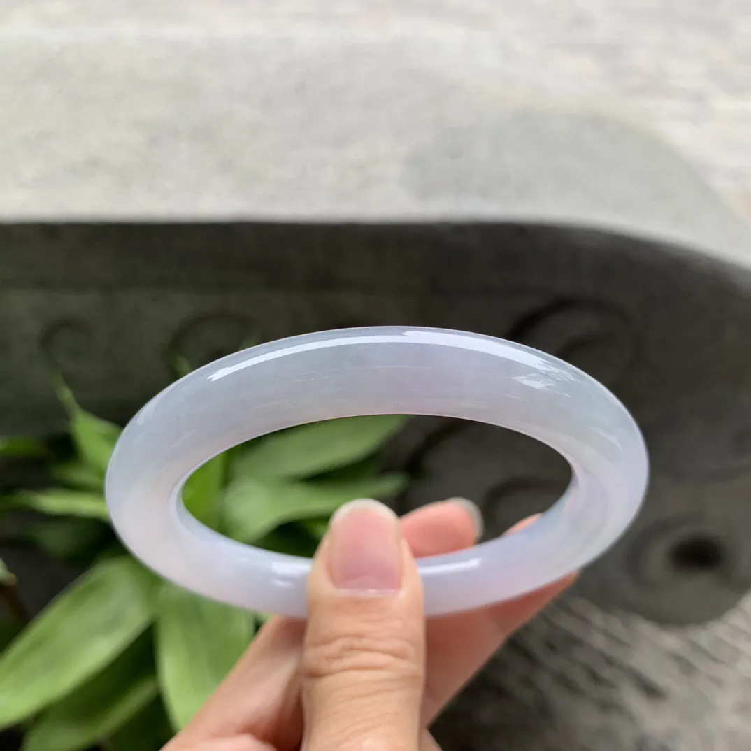 圈口 57.3-9.8【冰紫圆条手镯】圆条57 58可戴