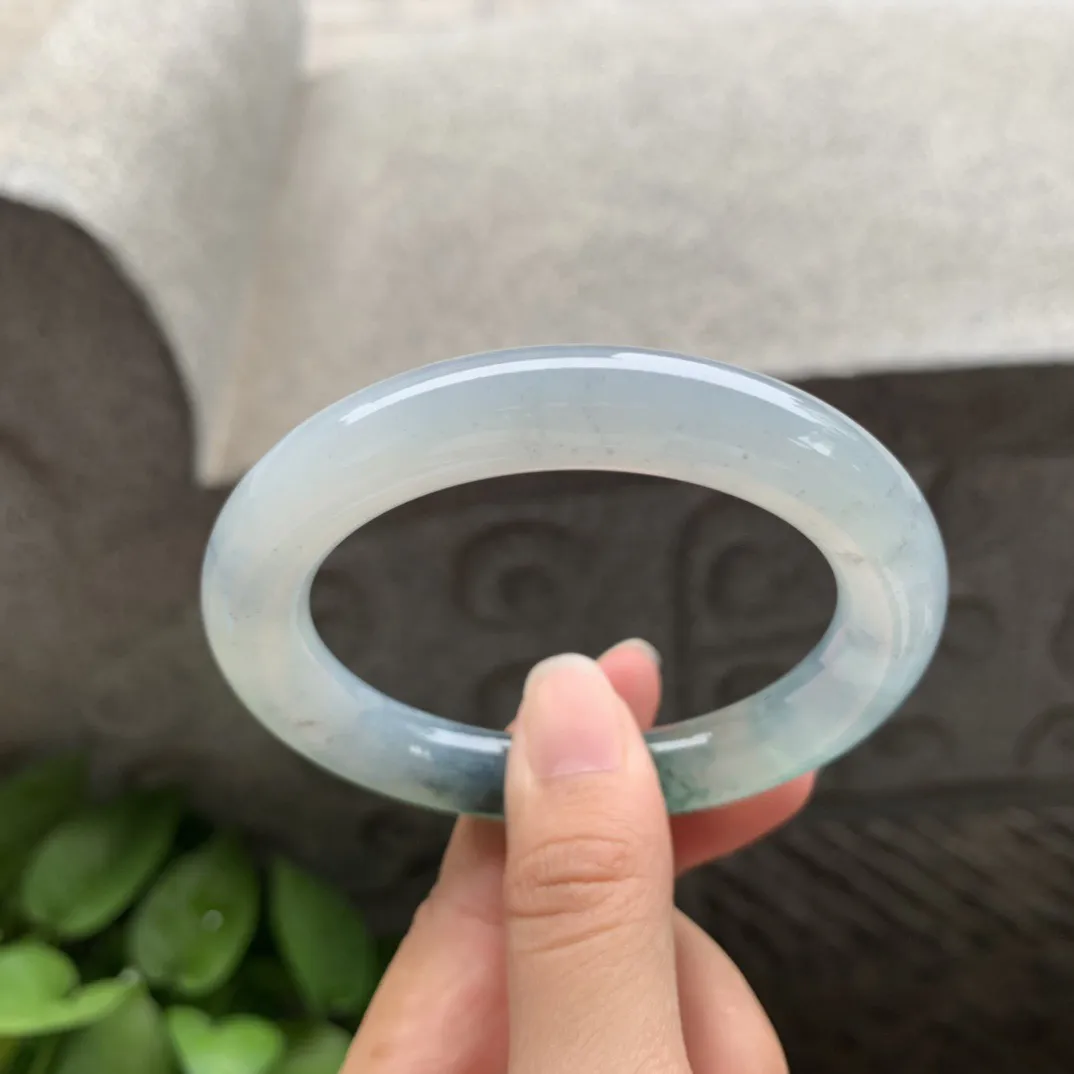 圈口 54-10.2   【冰飘花圆条手镯】圆条54 55可戴