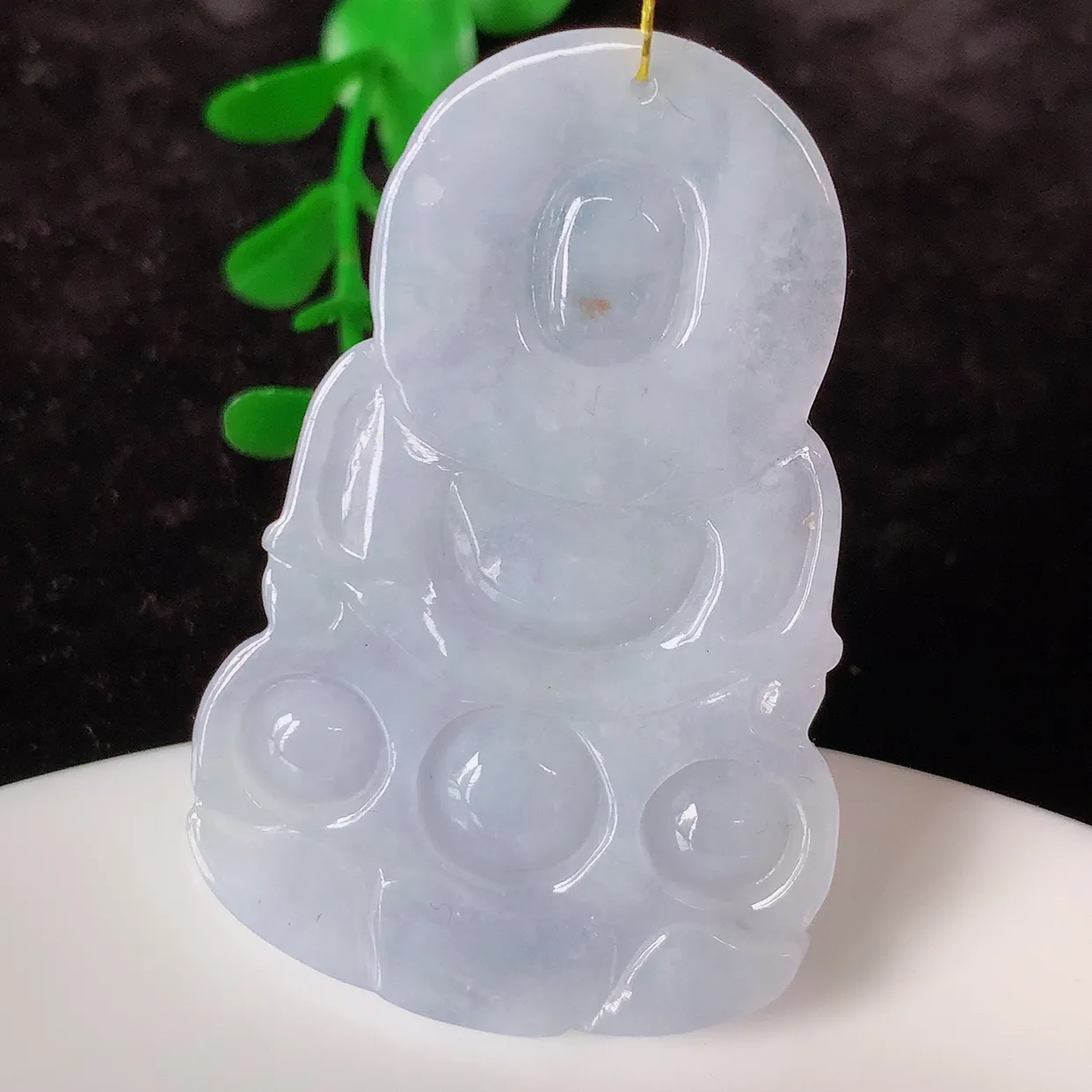 自然光实拍，冰胶紫罗兰翡翠观音吊坠，赐福翡翠观音，冰透，观音庇佑守护 ，送礼或自留佳选！#35.29