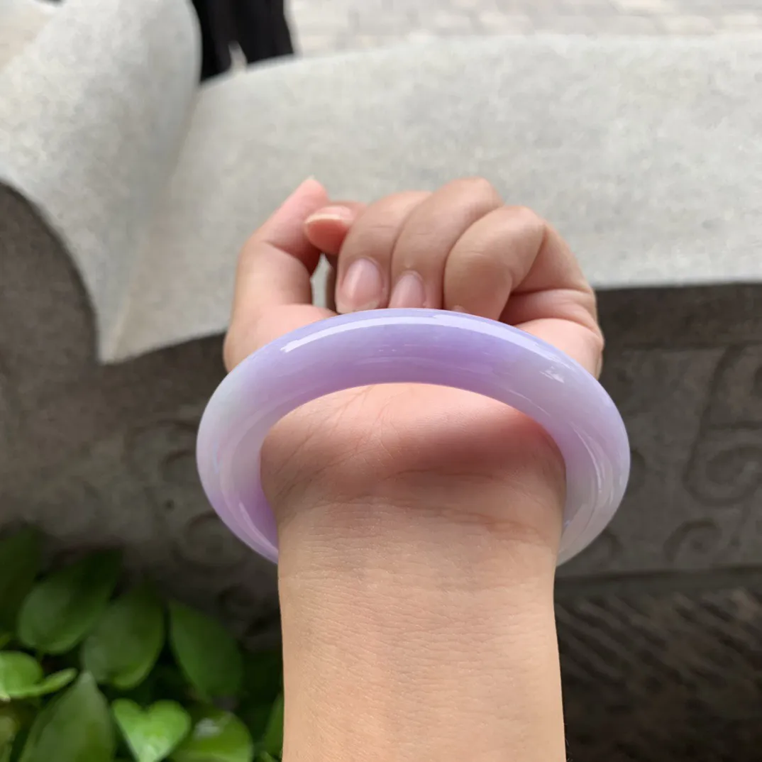 圈口56.3-12 【紫罗兰圆条手镯】圆条56 57可戴