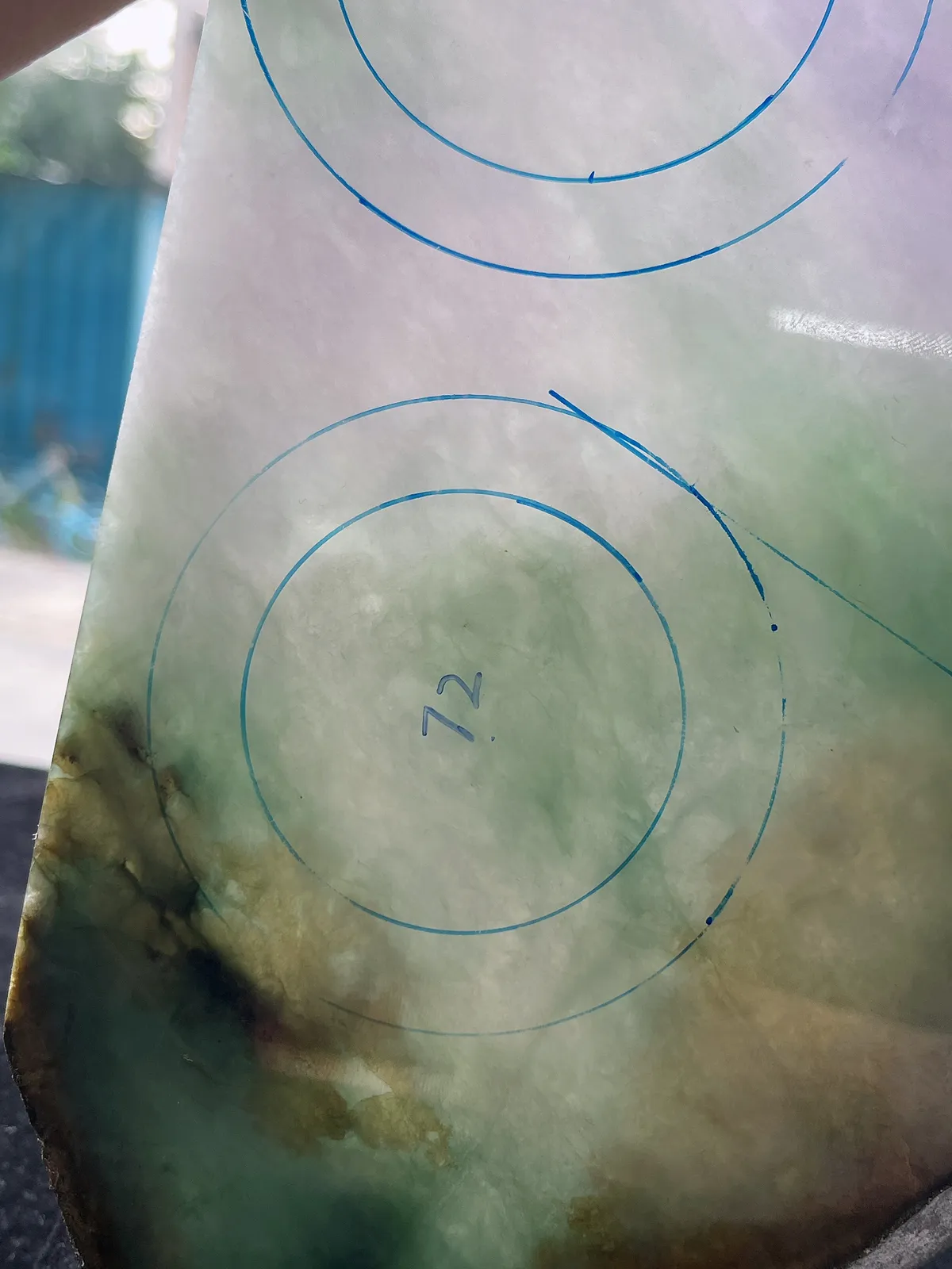 翡翠板料，⭕️正圈最大做56，圆条最大做52