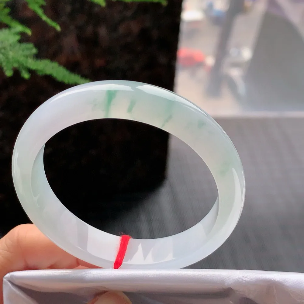 正圈冰紫飘花 无瑕 尺寸:55.2/12.6/7.5 花美 种水好