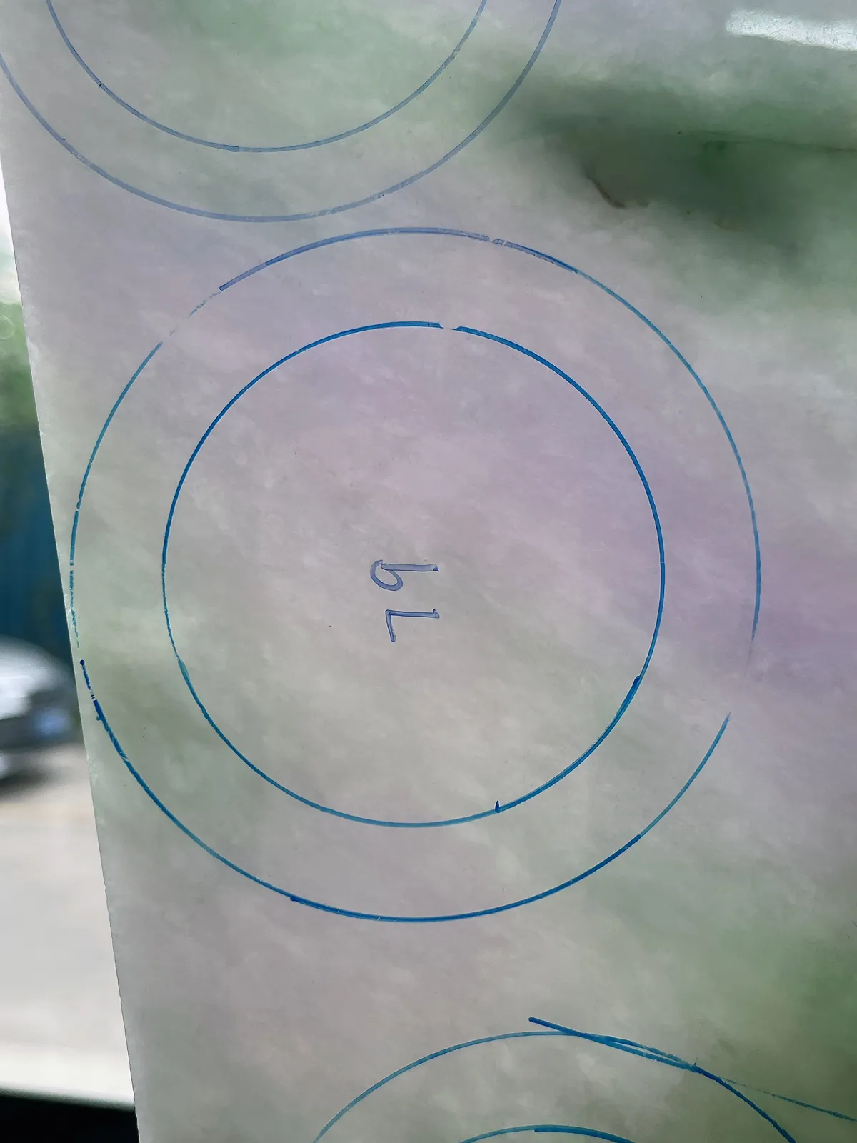 翡翠板料，⭕️正圈最大做63，圆条最大做59