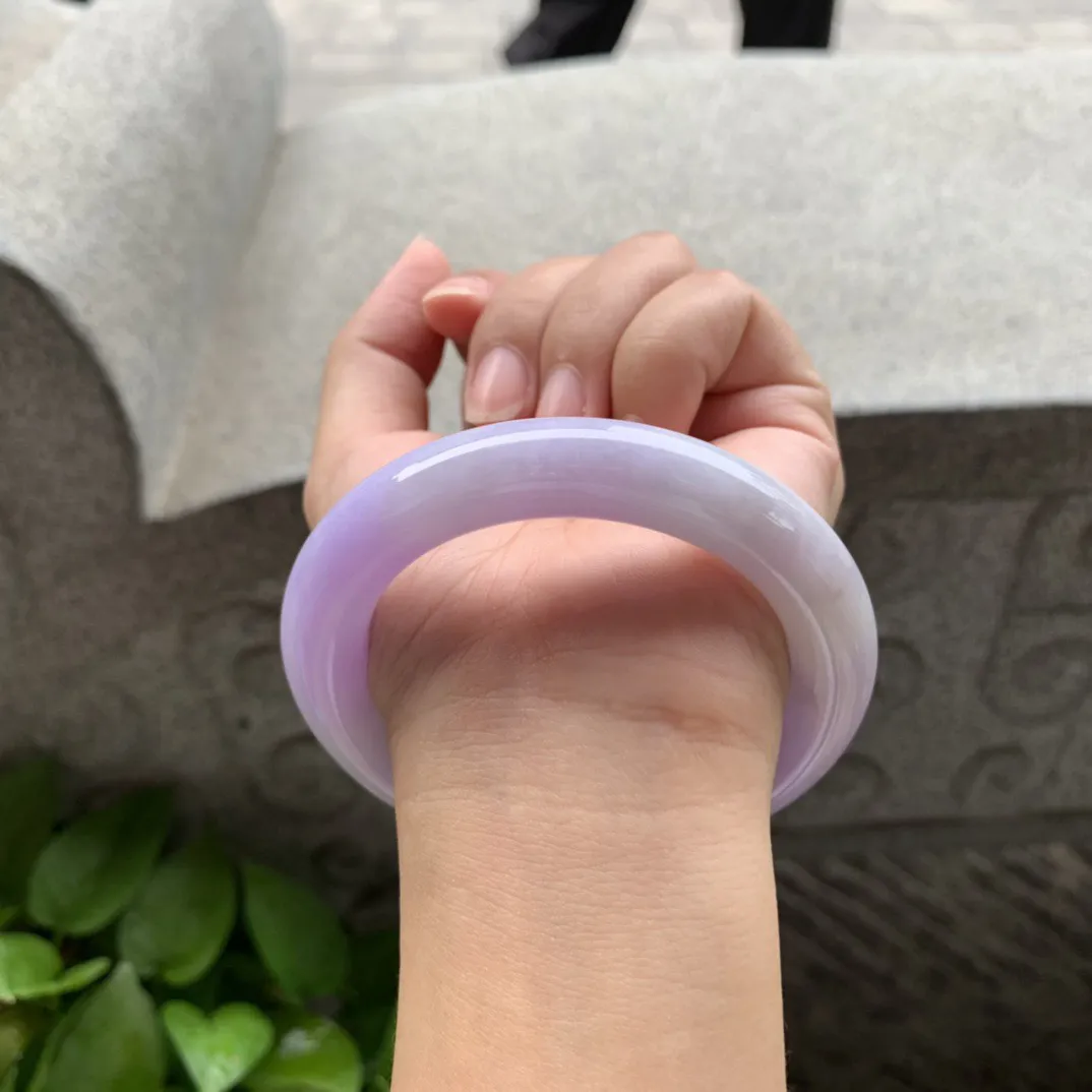 圈口56.3-12 【紫罗兰圆条手镯】圆条56 57可戴