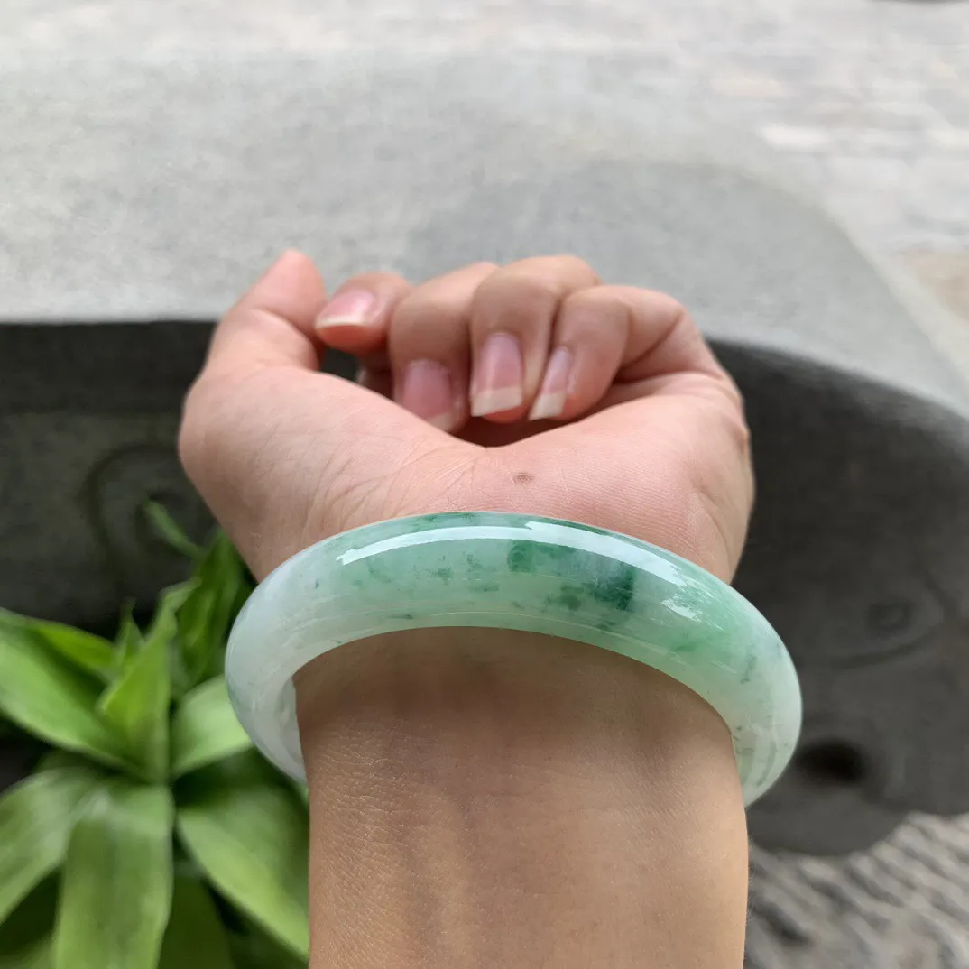 圈口 56.5-12.9-8.2 【飘花正圈手镯】正圈56 57可戴