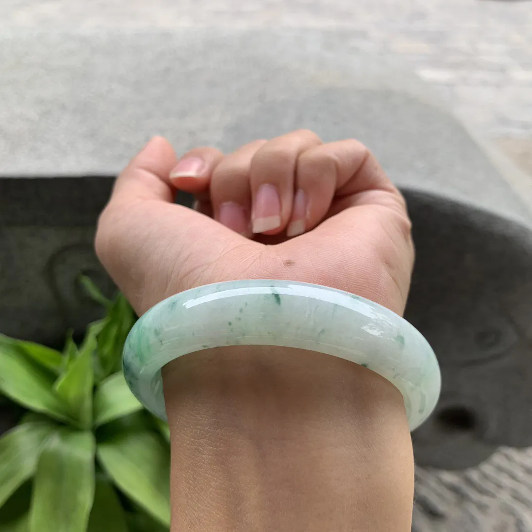 圈口 56.5-12.9-8.2 【飘花正圈手镯】正圈56 57可戴