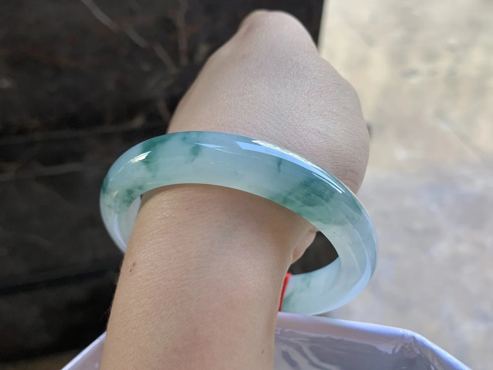 55-11.6-8.1

蓝花手镯^_^种水足冰透