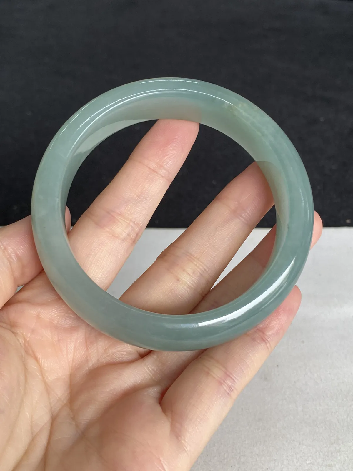 正圈56.6圈口，翡翠手镯