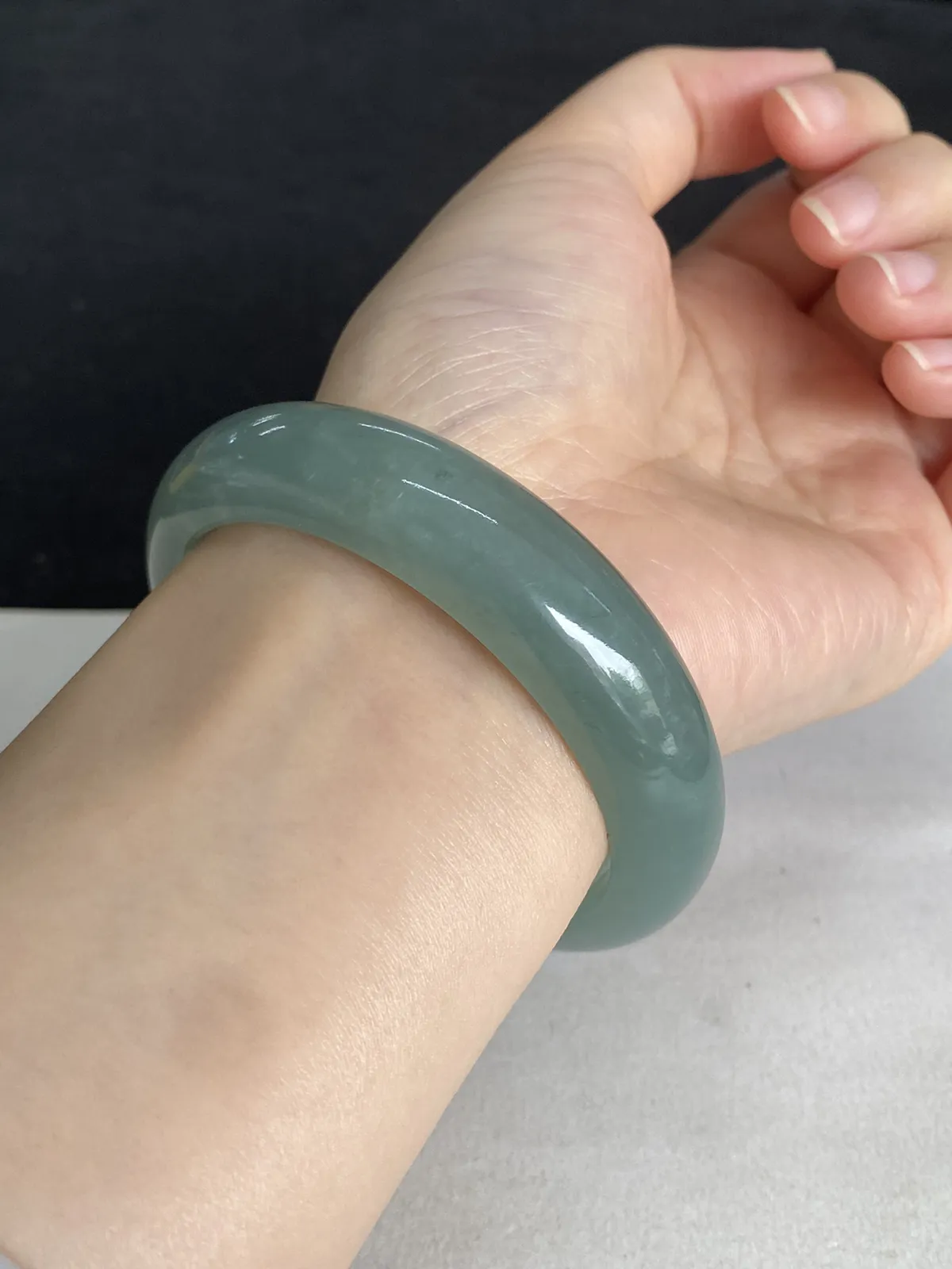 正圈56.6圈口，翡翠手镯