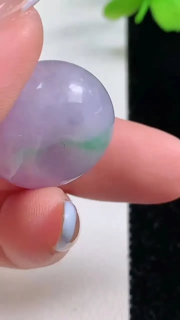 天然A货翡翠紫罗兰平安扣吊坠，尺寸21.7-12.7，重量:13.32g
11月2日