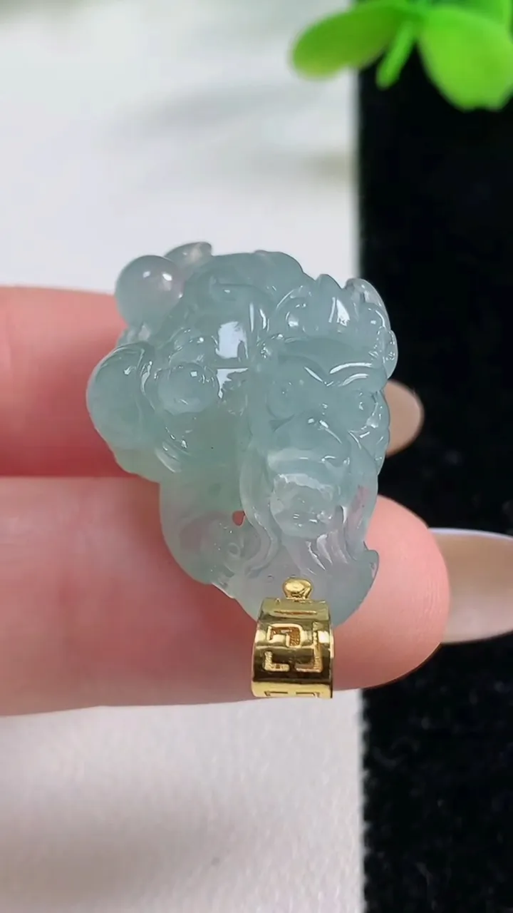 天然A货翡翠龙龟吊坠，尺寸26.2-18.3-13.7，重量:12.52g
11月2日