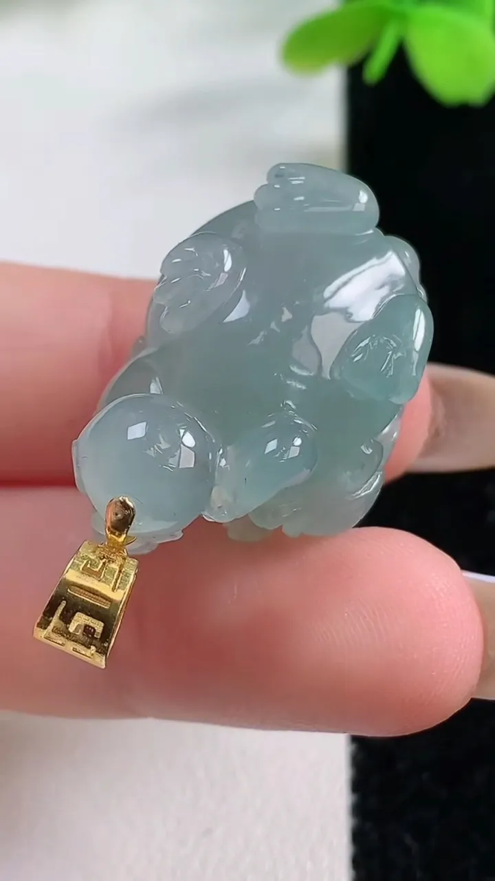 天然A货翡翠龙龟吊坠，尺寸26.2-18.3-13.7，重量:12.52g
11月2日