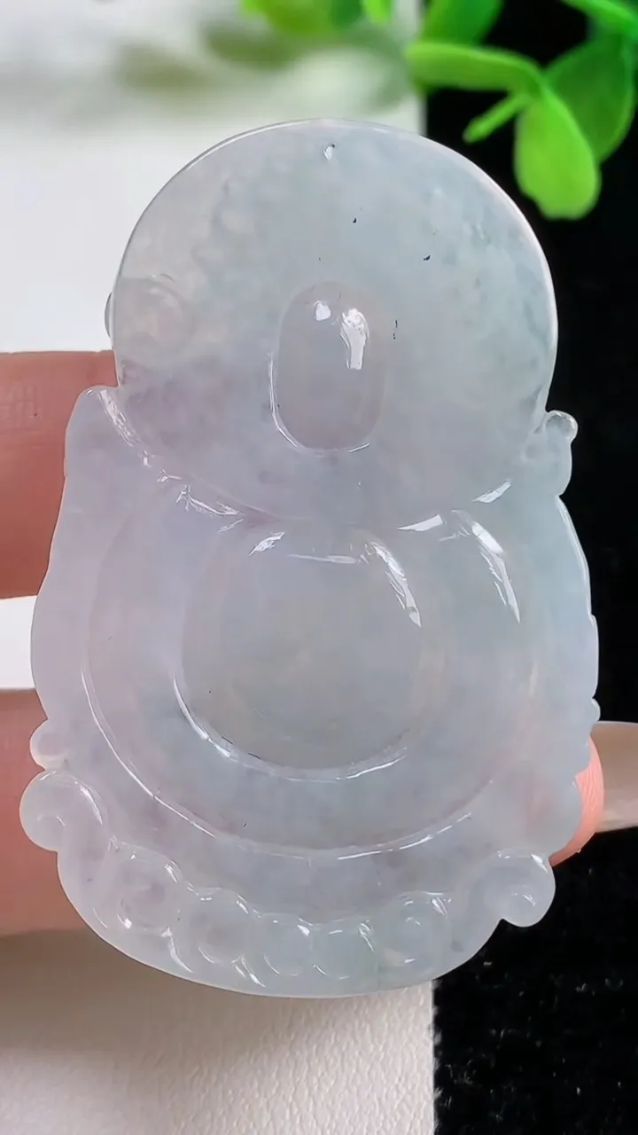 天然A货翡翠财神爷吊坠，尺寸54-34-5.2，重量:17.98g
11月3日