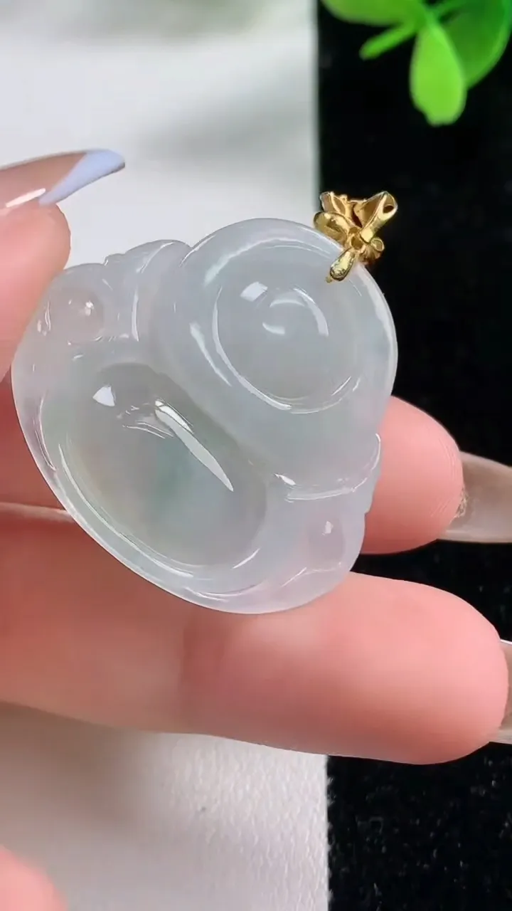 天然A货翡翠佛公吊坠，尺寸30-32-6.5，重量:9.38g
11月4日