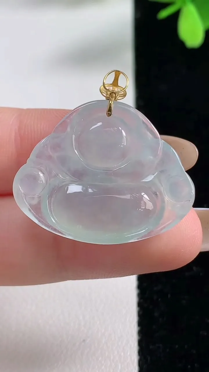 天然A货翡翠佛公吊坠，尺寸23.4-29-4.8，重量:4.95g
11月4日