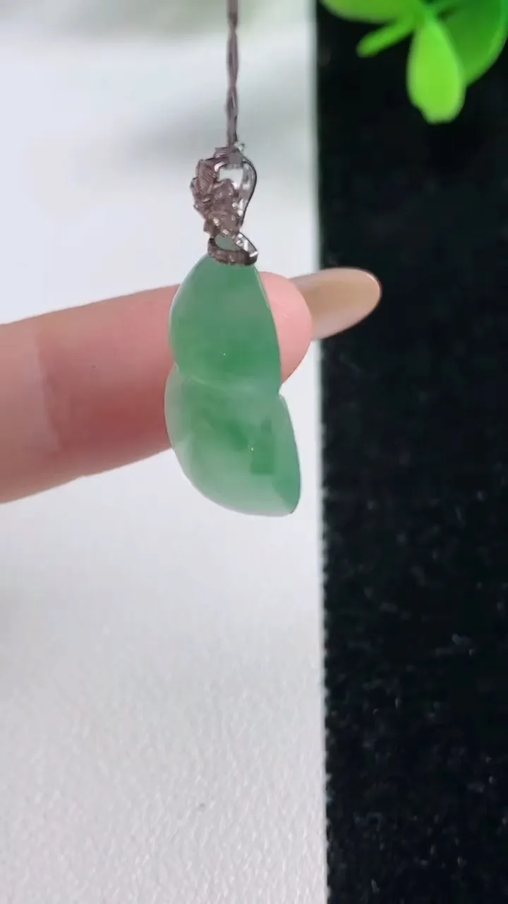 天然A货翡翠葫芦吊坠，尺寸22.3-14.7-6.1，重量:3.78g
11月4日