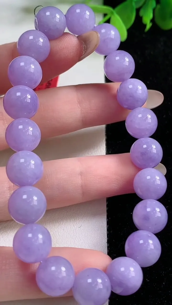 天然A货翡翠种紫罗兰圆珠手串20颗，尺寸10，重量:33.93g11月9日
工厂直销收藏佳品,种好水