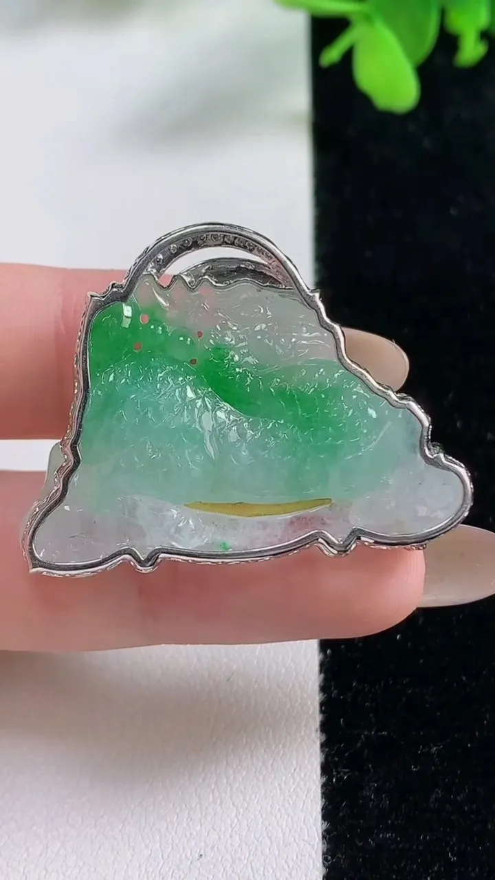 天然A货翡翠麒麟吊坠，尺寸28.7-22.8-37.3-8.8，重量:11.46g
11月9日