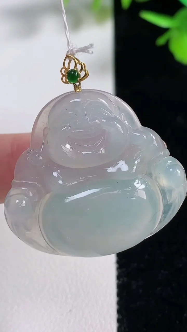 天然A货翡翠佛公吊坠，尺寸30.5-33.8-5.8，重量:9.13g
11月10日
