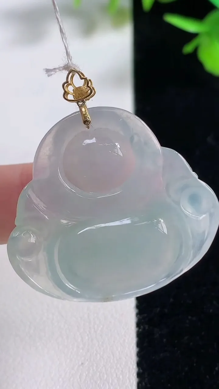 天然A货翡翠佛公吊坠，尺寸30.5-33.8-5.8，重量:9.13g
11月10日