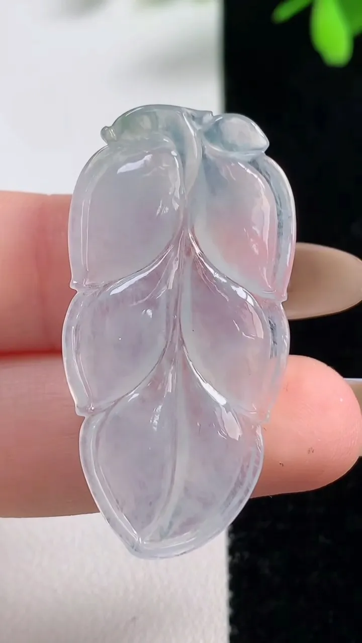 天然A货翡翠金枝玉叶 叶子吊坠，尺寸40-20.3-3，重量:4.77g
11月10日