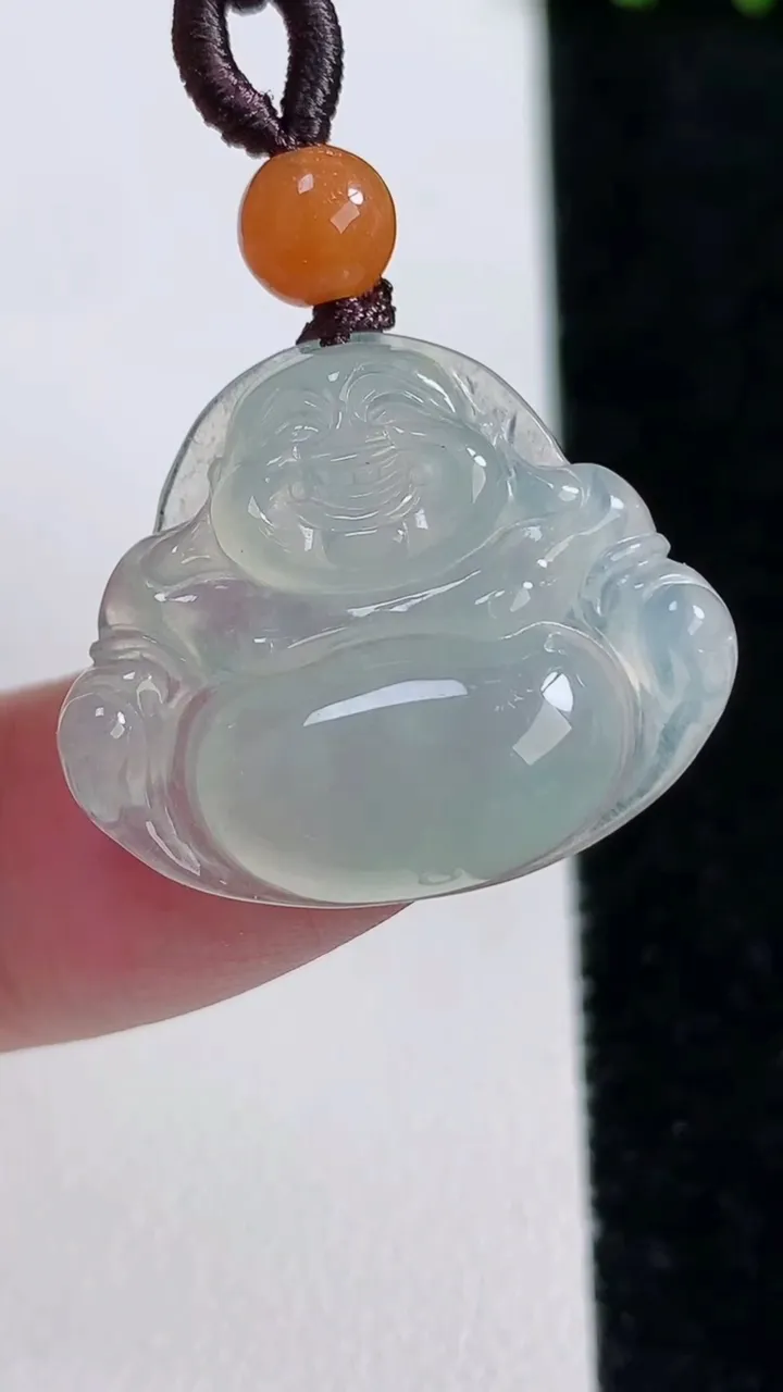 天然A货翡翠佛公吊坠，尺寸20.5-24.7-5.4，重量:4.39g
11月14日