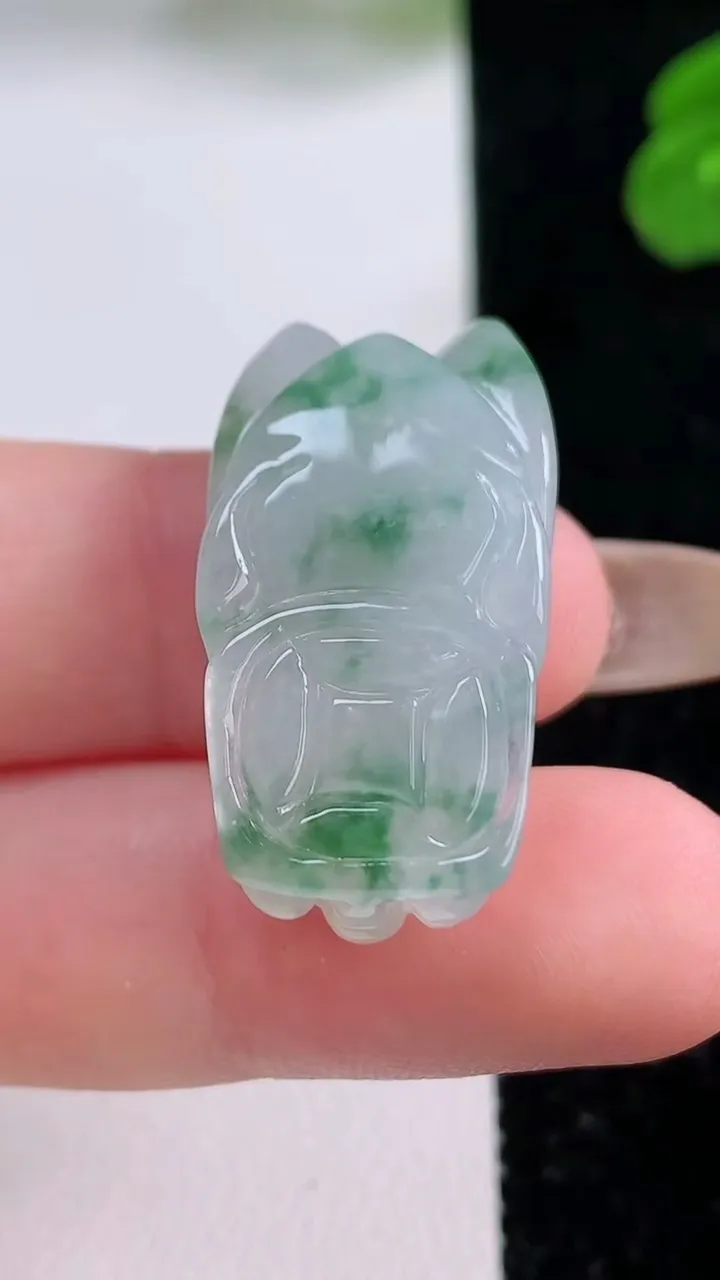 天然A货翡翠冰种飘花一鸣惊人吊坠，尺寸29.2-15.4-10.6，重量:8.35g
11月17日