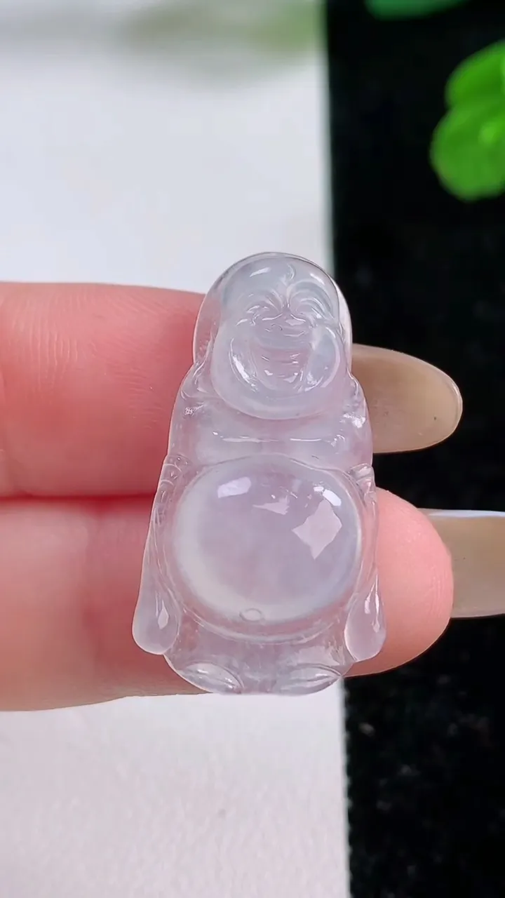 天然A货翡翠站佛 佛公吊坠，尺寸29-14.8-4.2，重量:2.91g
11月17日