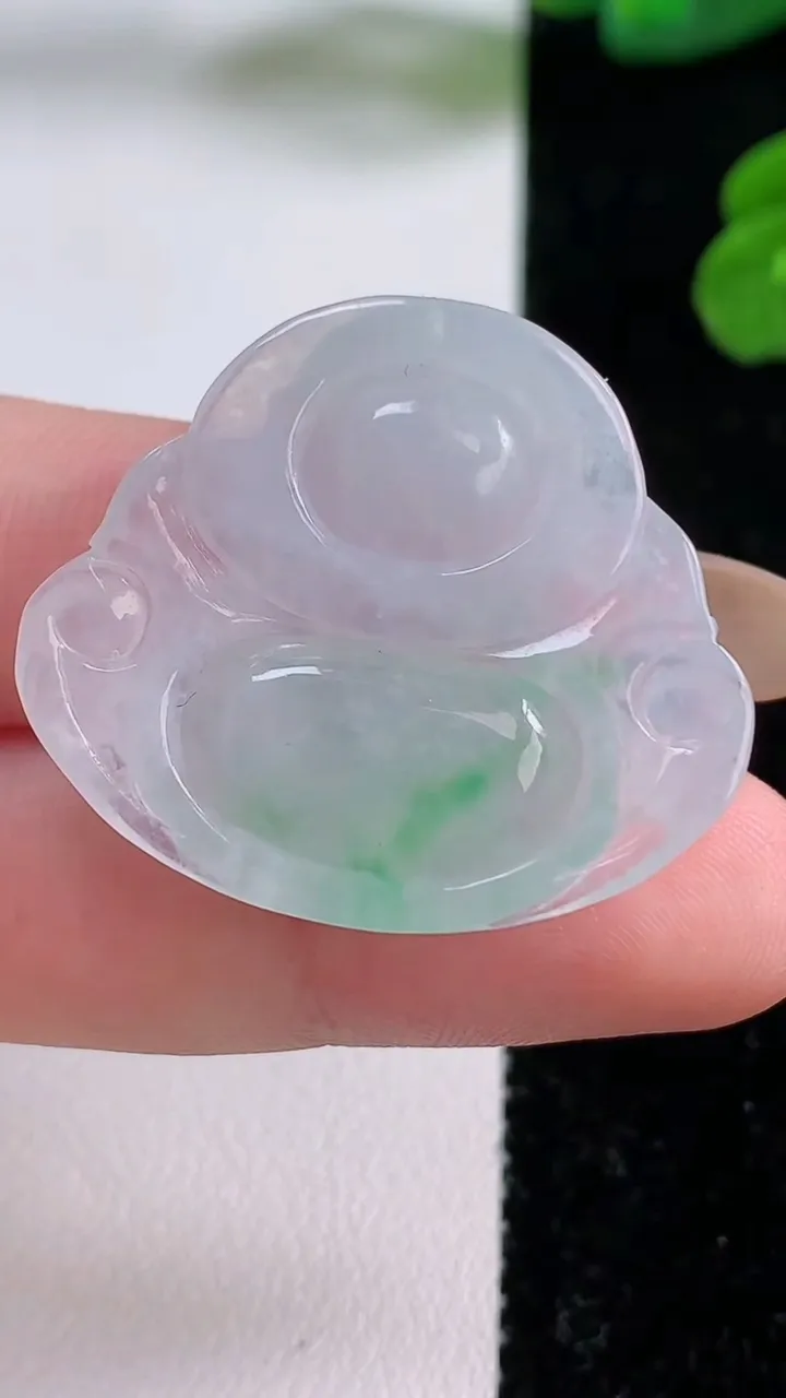 天然A货翡翠佛公吊坠，尺寸28-32.2-5.5，重量:7.32g
11月17日