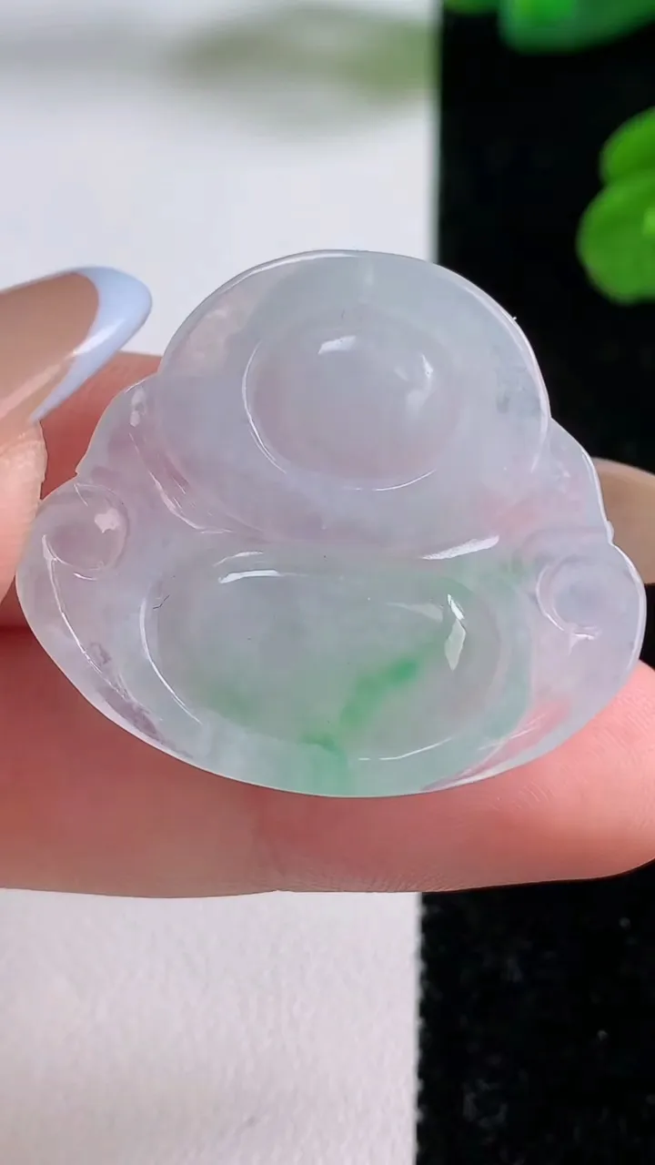 天然A货翡翠佛公吊坠，尺寸28-32.2-5.5，重量:7.32g
11月17日