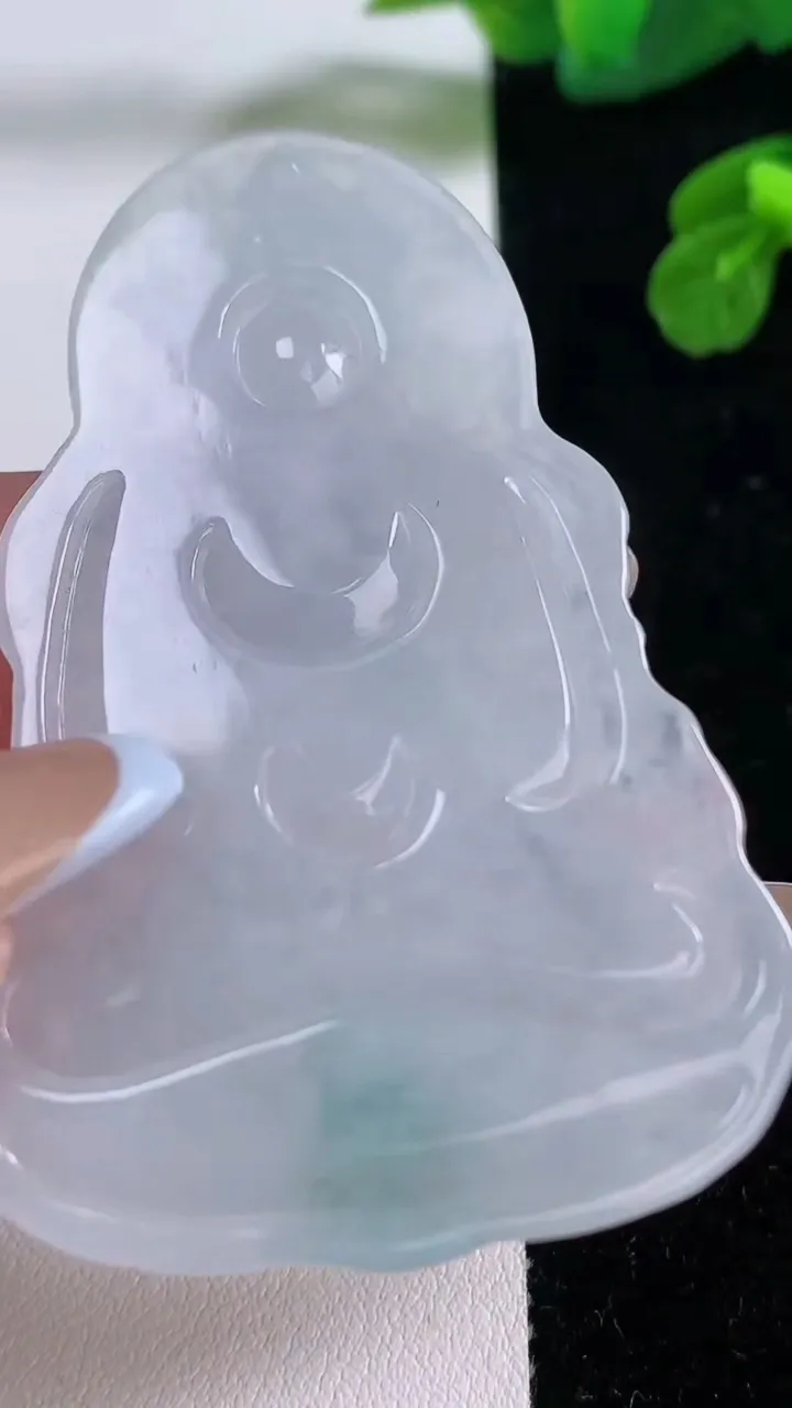 天然A货翡翠冰种飘花度母观音吊坠，尺寸64.7-41-6.3，重量:28.07g
11月17日