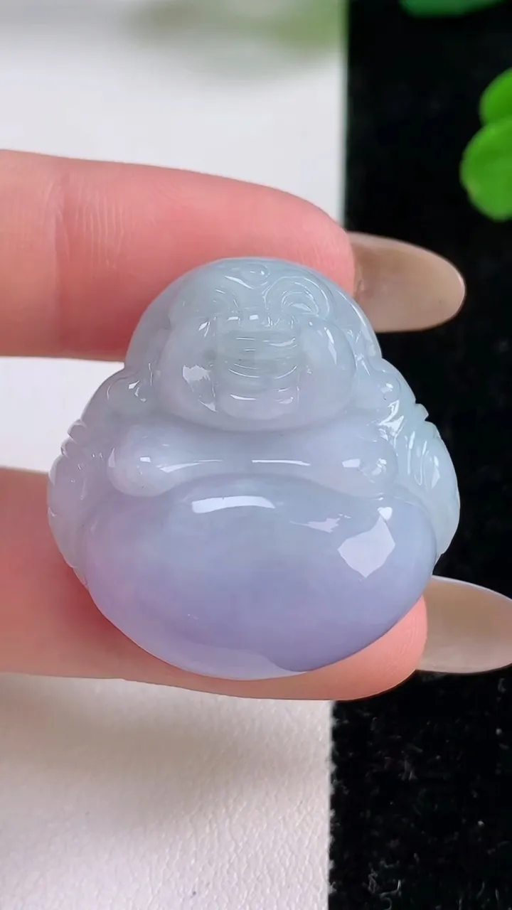 天然A货翡翠紫罗兰佛公吊坠，尺寸30-29.8-12.7，重量:20.42g
11月18日