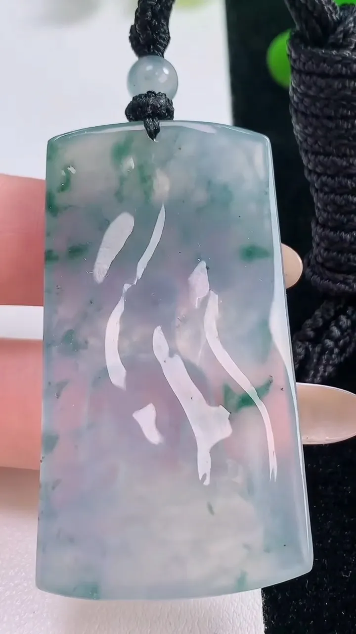 天然A货翡翠种紫罗兰飘花普贤菩萨吊坠，尺寸54-30.5-5.2，重量:23.39g
11月19日