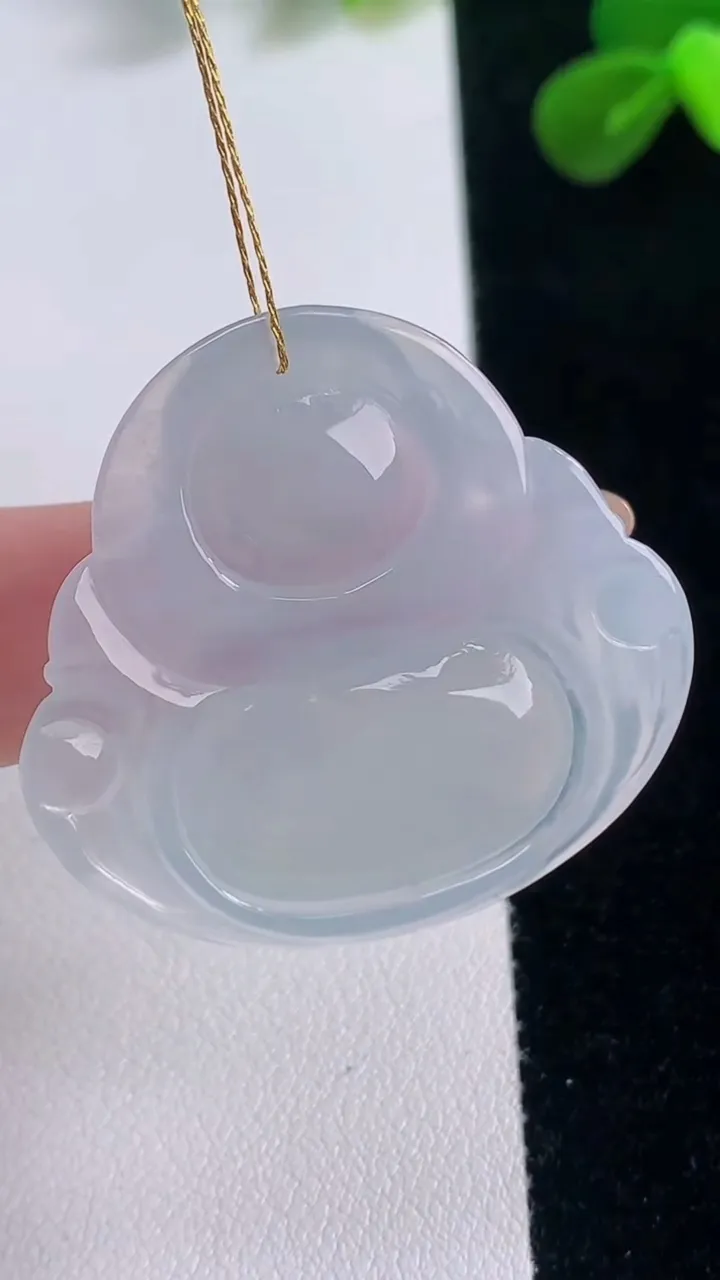 天然A货翡翠佛公吊坠，尺寸32.2-35.5-5.5，重量:9.58g
11月19日