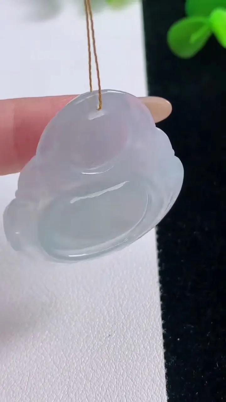 天然A货翡翠佛公吊坠，尺寸32.2-35.5-5.5，重量:9.58g
11月19日