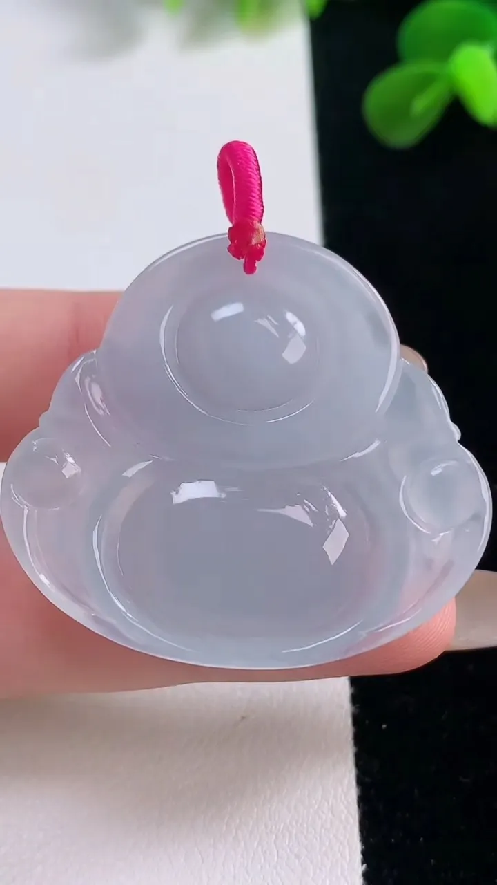 天然A货翡翠冰种紫罗兰佛公吊坠，尺寸36-40-7.5，重量:15.68g
11月19日