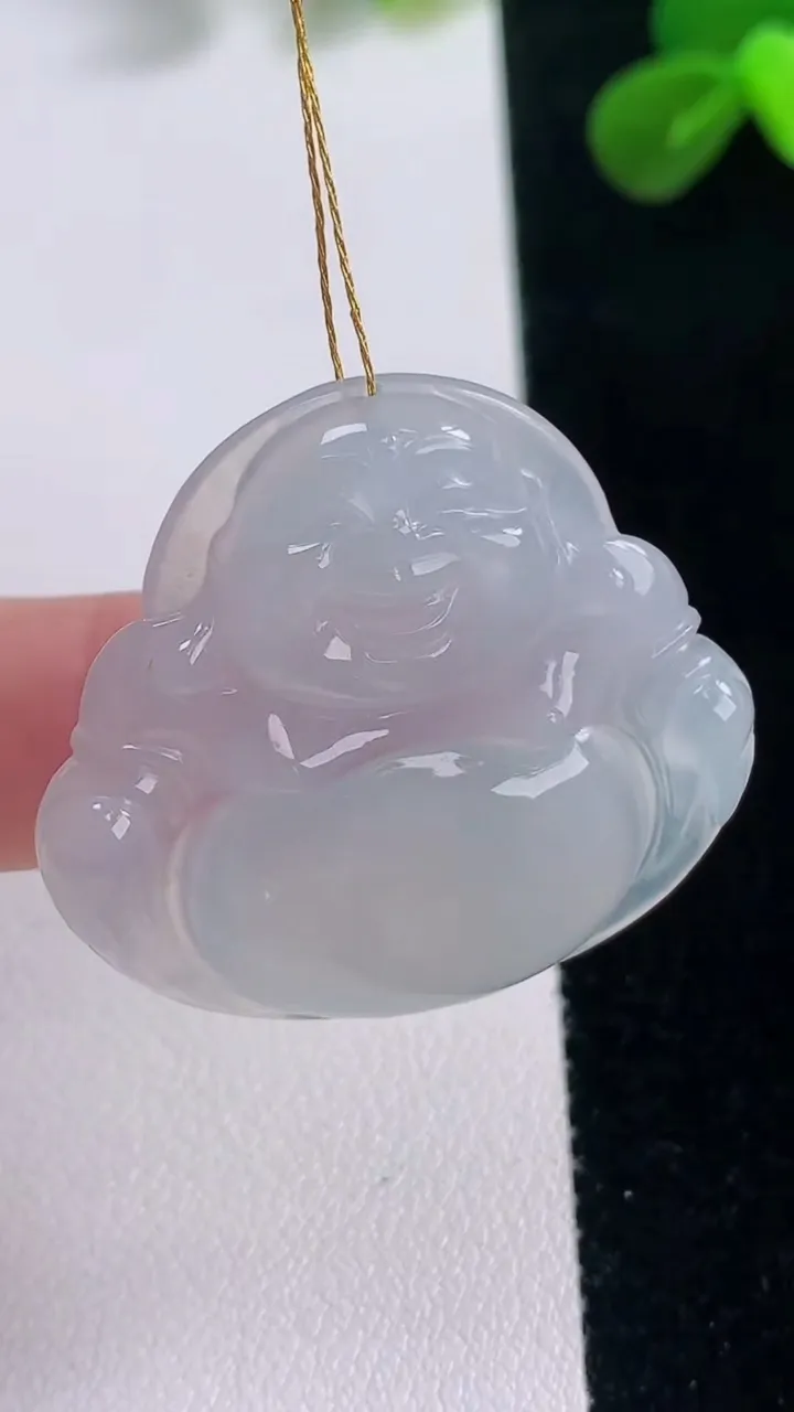 天然A货翡翠佛公吊坠，尺寸32.2-35.5-5.5，重量:9.58g
11月19日