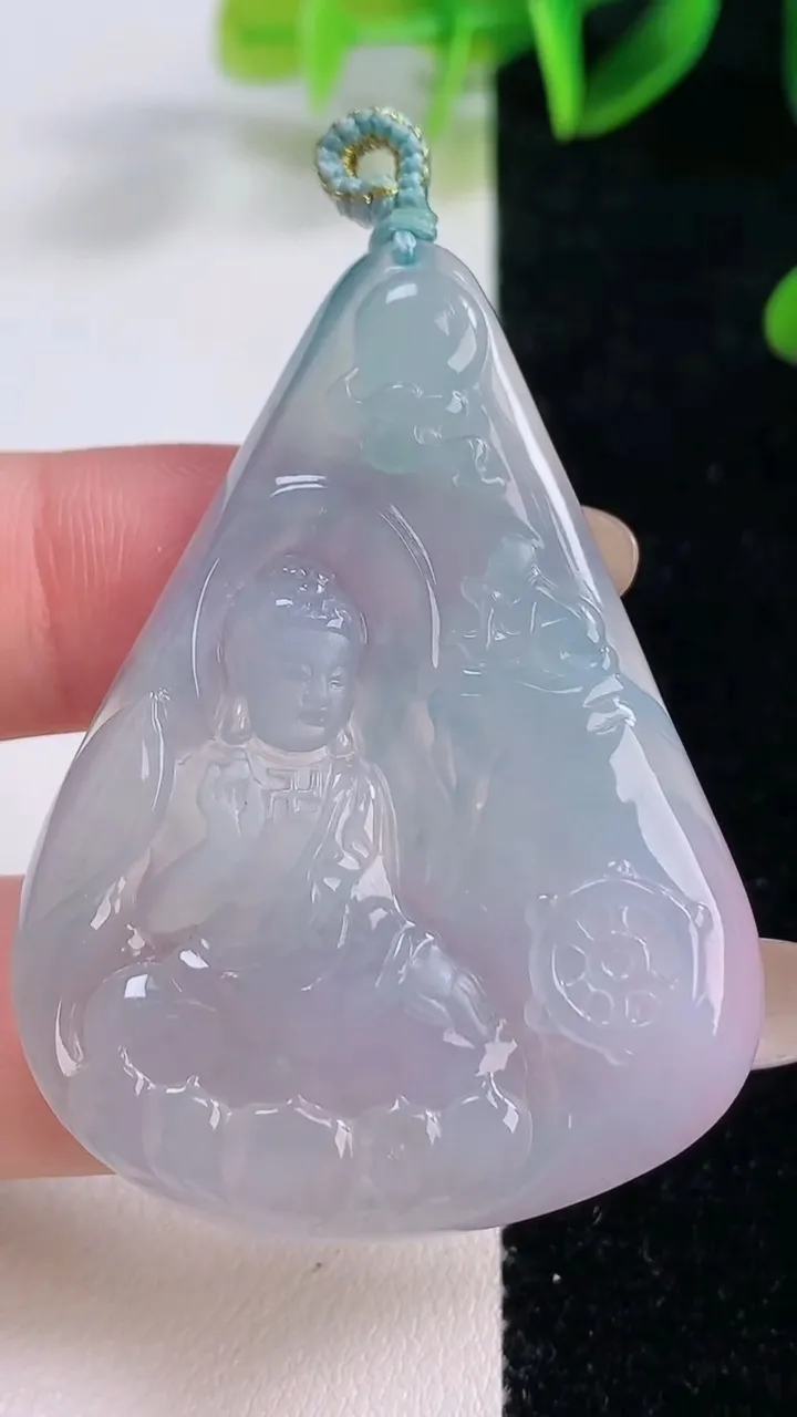 天然A货翡翠紫罗兰阿弥陀佛吊坠，尺寸50-37.8-4.9，重量:16.91g
11月20日