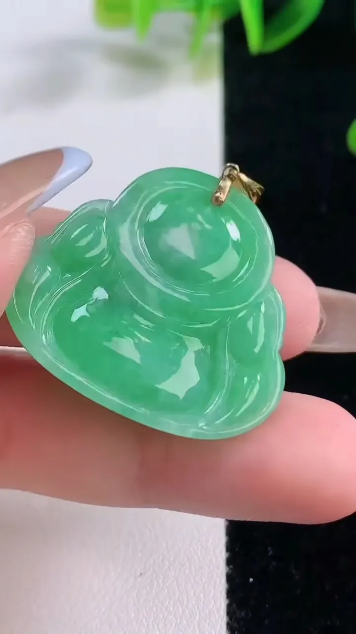 天然A货翡翠佛公吊坠，尺寸28.5-31.2-7.4，重量:10.31g
11月20日