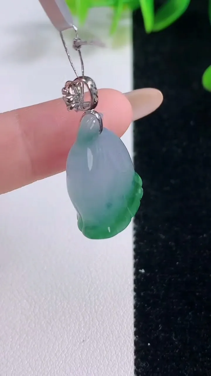 天然A货翡翠莲蓬吊坠，尺寸21.3-17.7-9.3，重量:6.35g
11月20日