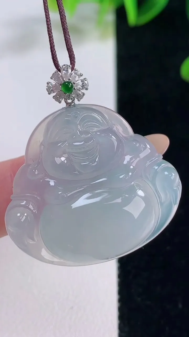 天然A货翡翠佛公吊坠，尺寸28.7-32.3-6，重量:9.38g
11月20日