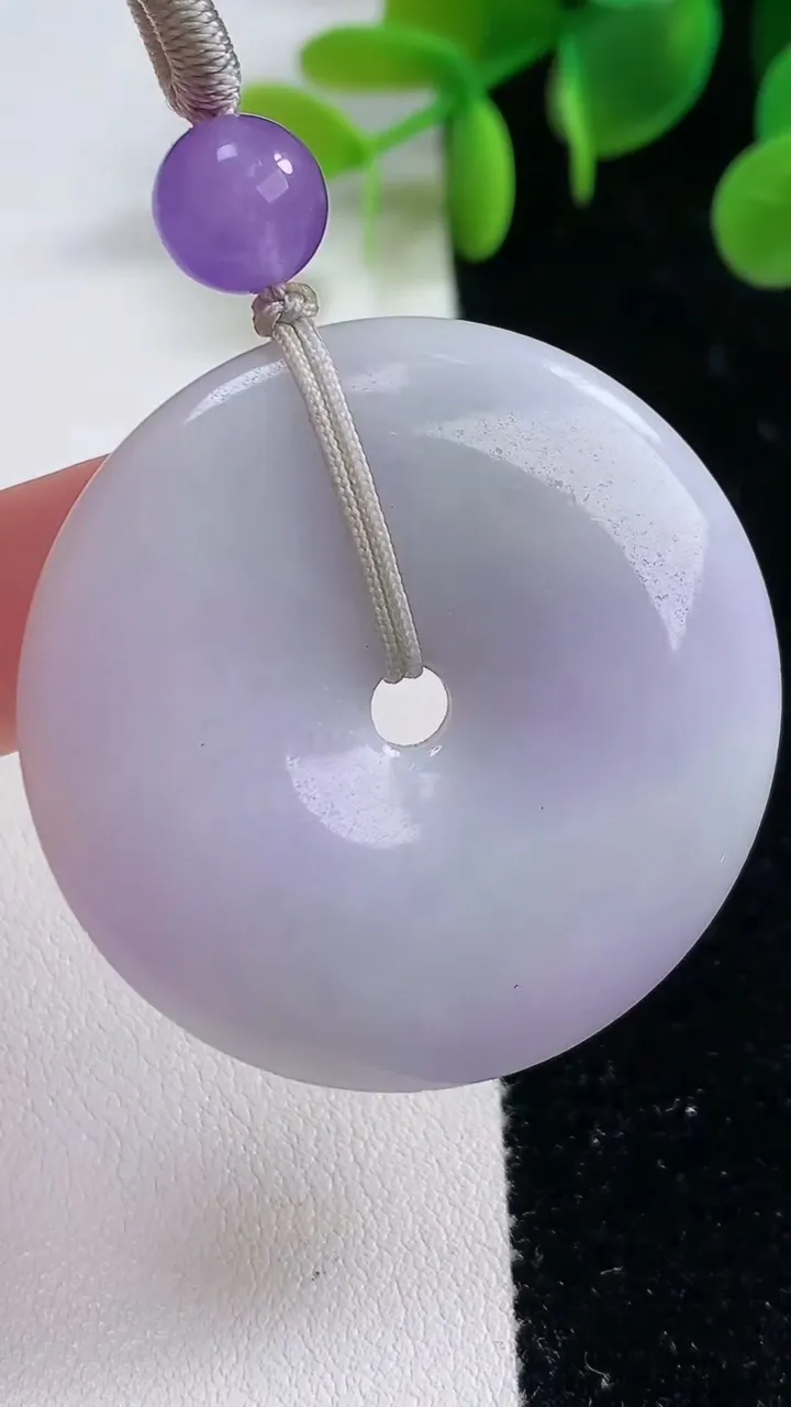 天然A货翡翠紫罗兰平安扣吊坠，尺寸59-6.7，重:22.16g
11月22日