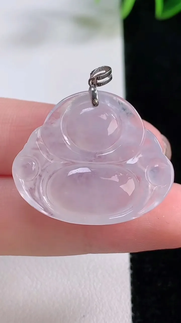 天然A货翡翠佛公吊坠，尺寸24.8-29.2-6，重量:6.89g
11月24日