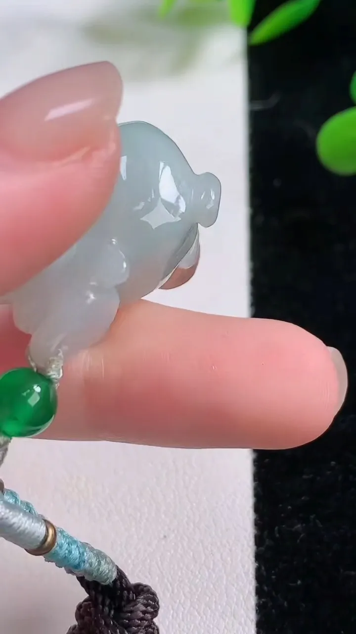 天然A货翡翠生肖猪吊坠，尺寸23.5-16.6-15，重:12.56g
11月24日