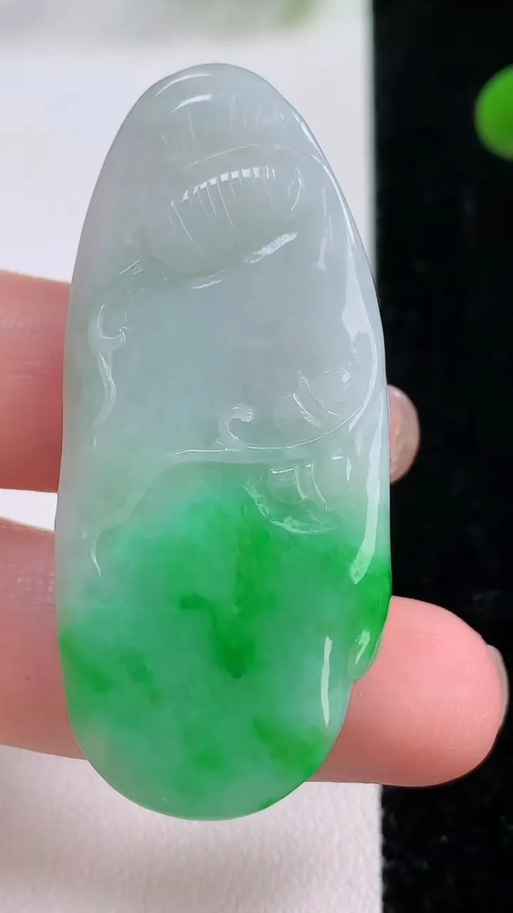 天然A货翡翠鸟语花香吊坠，尺寸49.8-22-8.4，重量:16.51g
11月25日