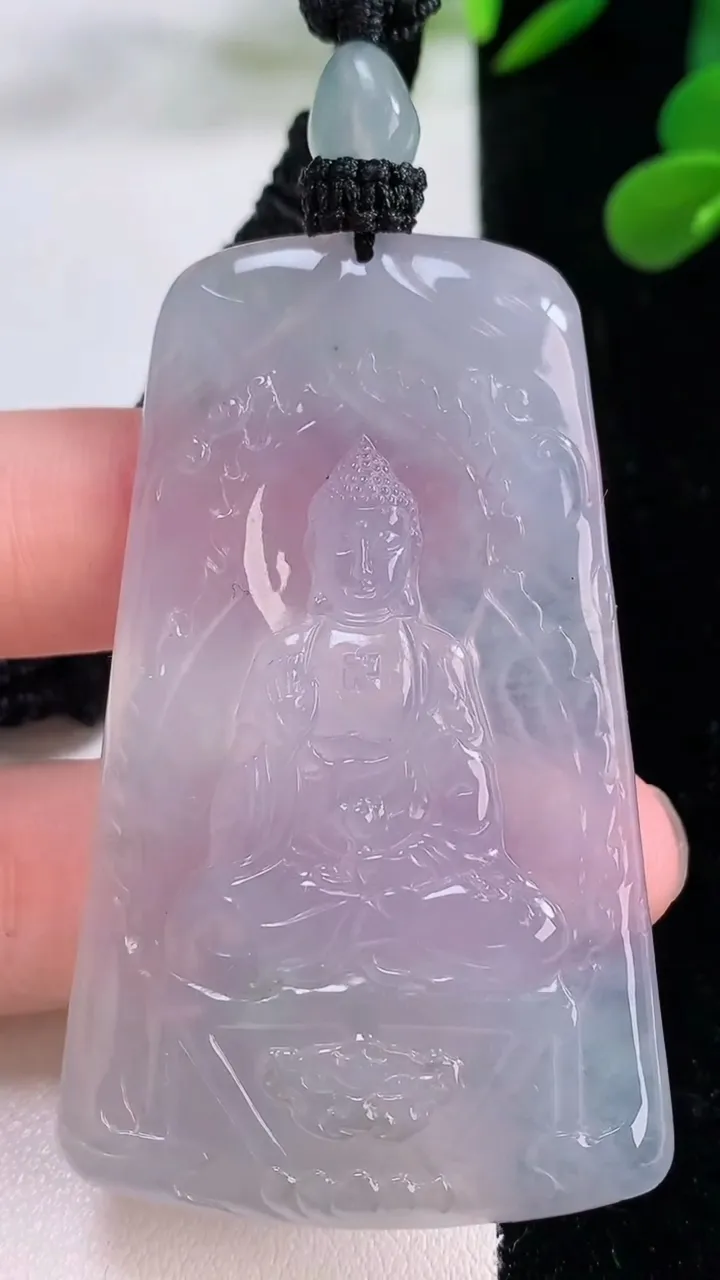 天然A货翡翠冰种紫罗兰阿弥陀佛吊坠，尺寸60.6-36.8-5.6，重量:29.26g
11月25日
